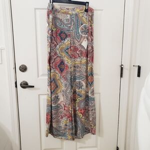 Wide Leg BOHO Pants Paisley flowers festival